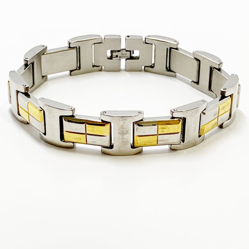 Silver Gold Chain  Men Bracelet